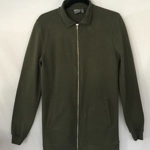 ASOS ZIP LONG SLEEVE CARDIGAN